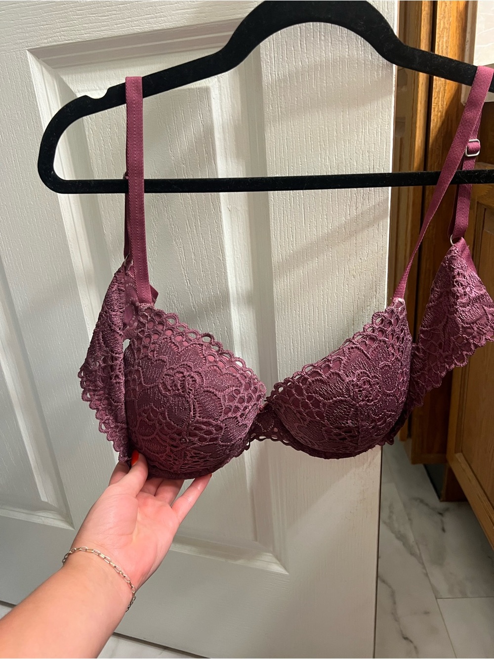 aerie Lace Bra in Plum